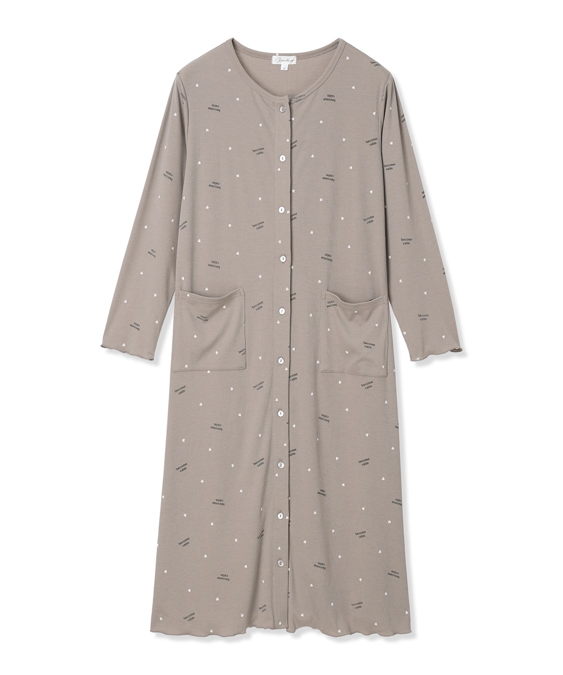 Rosemadame ストレッチリブ　ロゴハートネグリジェ/ ワンピースパジャマ(産前・産後対応 マタニティ＆授乳服 ルームウェア)_variation_3