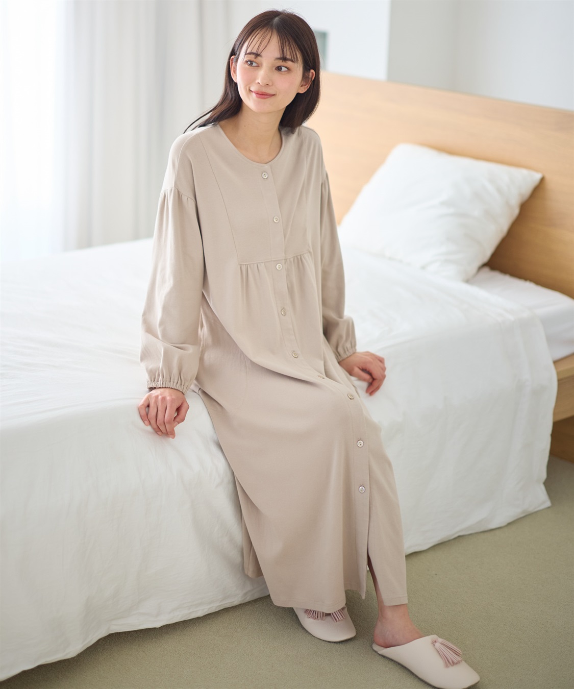 Rosemadame フライスネグリジェ/ワンピースパジャマ/ルームウェア（マタニティ/授乳服）授乳楽々 妊婦服 産前・産後対応_variation_1