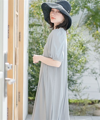 Rosemadame 汗染み防止加工ボリュームスリーブフレアワンピース（マタニティ&amp;授乳服）_variationthumb_2