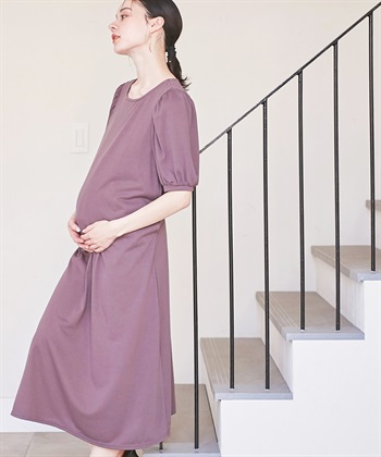 Rosemadame 汗染み防止加工ボリュームスリーブフレアワンピース（マタニティ&amp;授乳服）_variationthumb_3