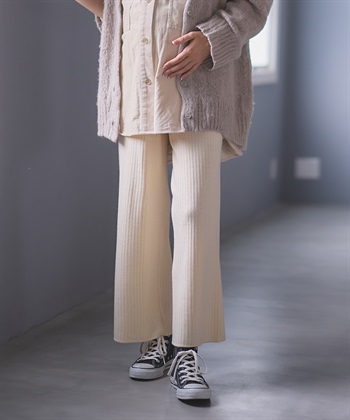 Rosemadame ニットリブワイドパンツ(マタニティ/妊婦服 産前・産後対応)_variationthumb_1