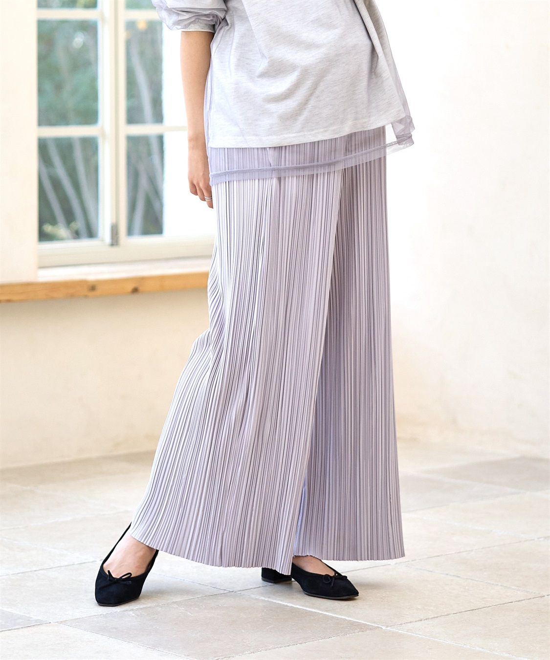 Rosemadame マイレングス プリーツマタニティパンツ（マタニティ/ 妊婦服）産前・産後対応_variation_1