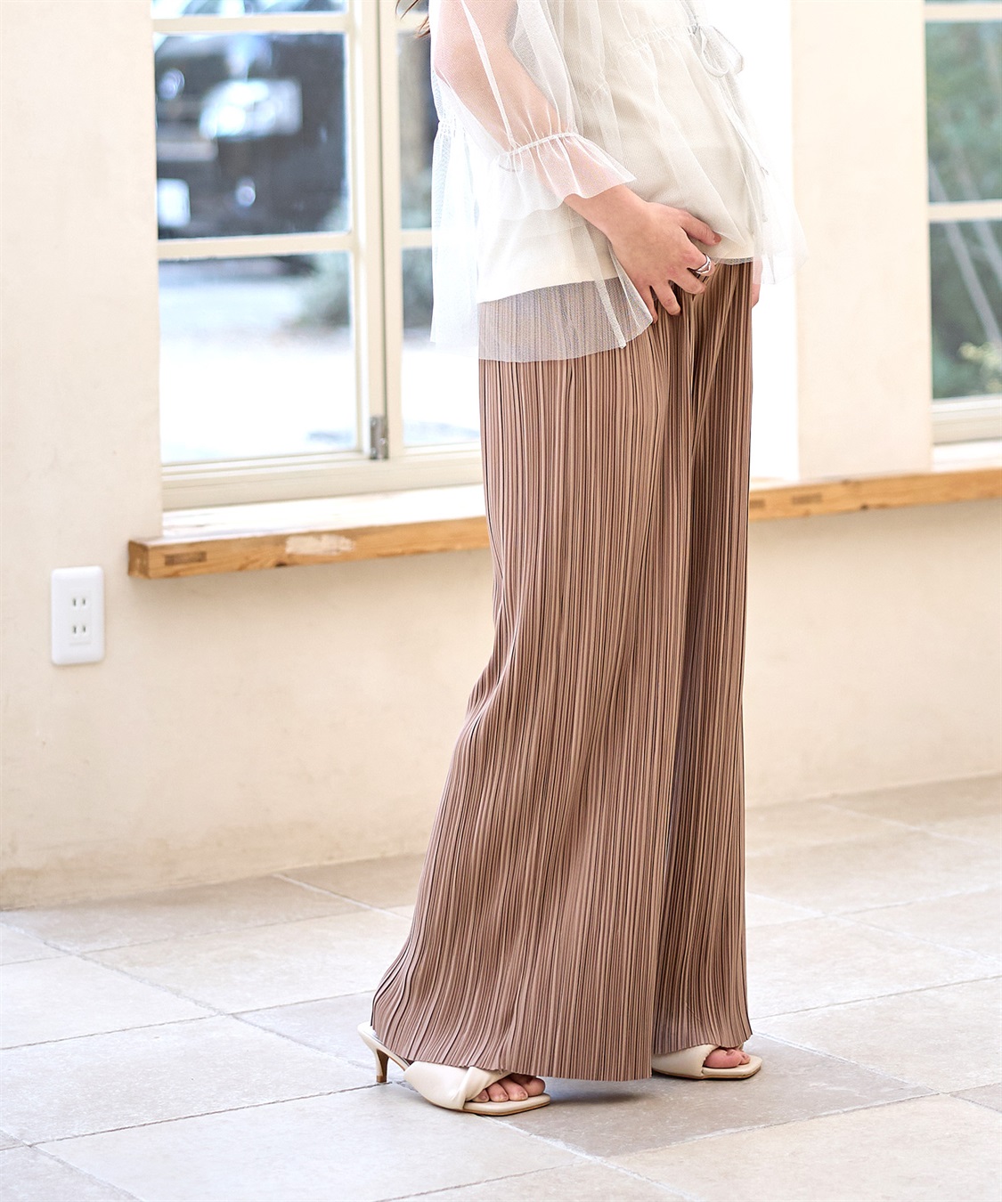 Rosemadame マイレングス プリーツマタニティパンツ（マタニティ/ 妊婦服）産前・産後対応_variation_2