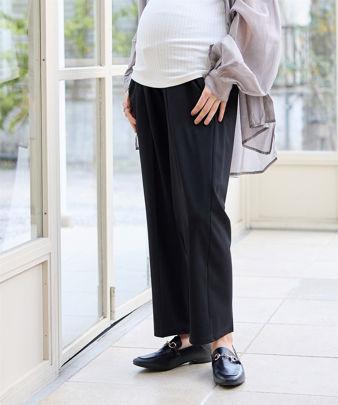 Rosemadame 接触冷感カノコワイドテーパードパンツ_variation_1