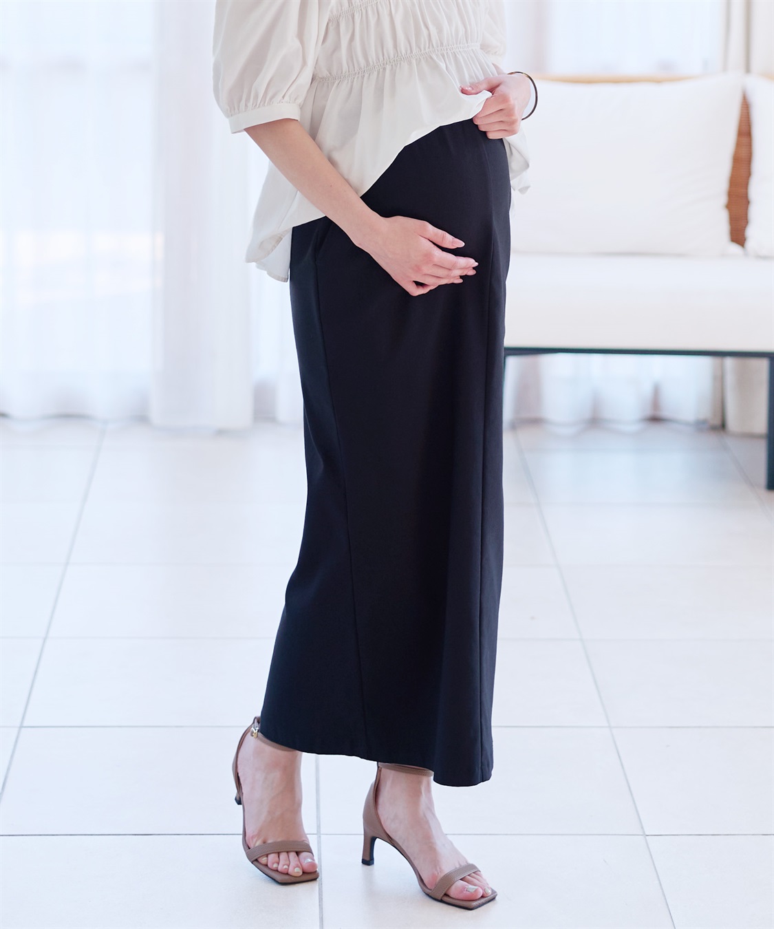 Rosemadame ツイルタイトめスカート（マタニティ～産後）妊婦服 産前・産後対応_main