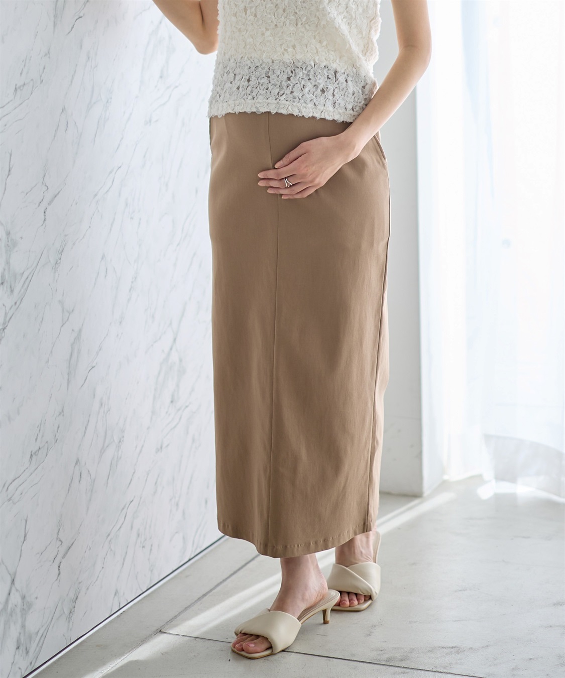 Rosemadame ツイルタイトめスカート（マタニティ～産後）妊婦服 産前・産後対応_variation_3