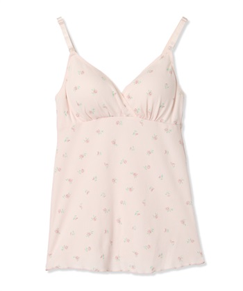 Rosemadame ストレッチリブ 小花柄クロスオープン授乳キャミ(マタニティキャミソール/フラワープリント/カシュクール/ノンワイヤー/肩紐調節可/産前・産後対応）_variationthumb_2