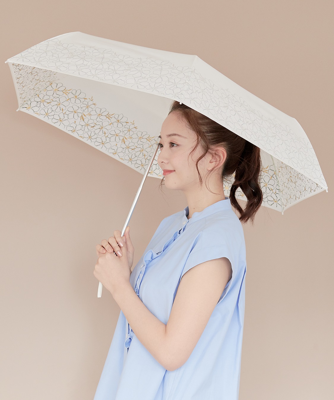 Life Style by cross marche 【TRIP.INN】PREMIUM WHITE 晴雨兼用日傘_main