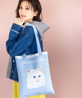 猫ニットトートバック