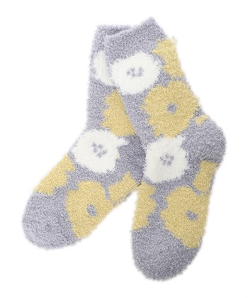【Wpc.】Patterns ムームールームソックス グッズ【靴下 足のサイズ 22.0cm~24.0cm】(グレー-フリー)