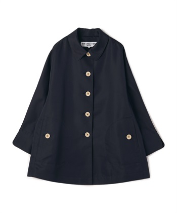 【TIME SALE】ショート丈ステンカラーコート(ネイビー-9号)