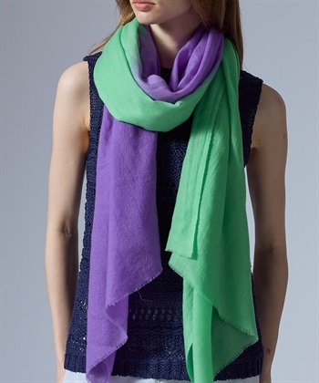 【TIME SALE】バイカラーストール(ラベンダー×ミント-フリー)