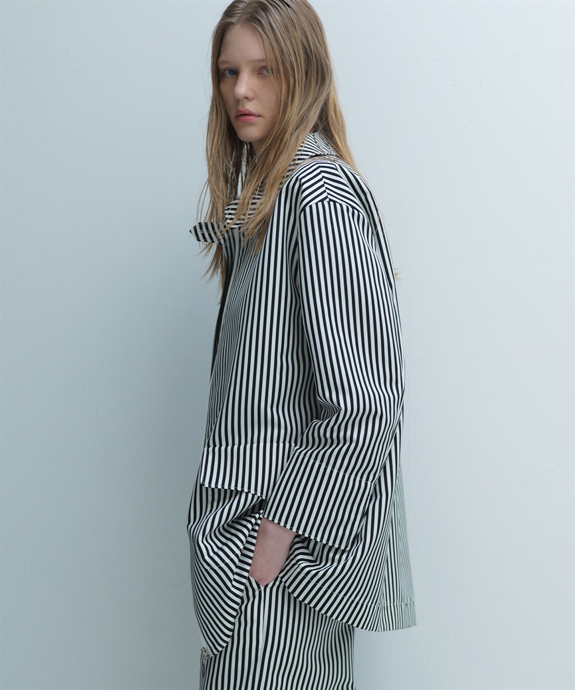 49AV JUNKO SHIMADA 【TIME SALE】グログランストライプコート_variation_1