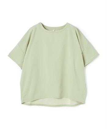 【anyfee/大きいサイズ】バックフリルTシャツトップス(ライトグリーン-LL)