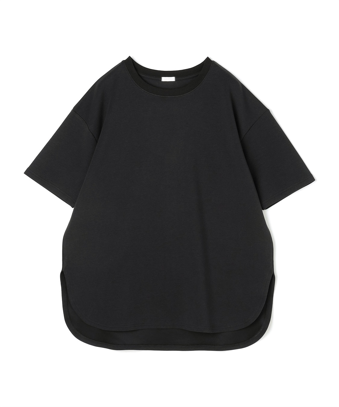 anyfee 【anyfee/大きいサイズ】着てサラなめらかポンチ素材裾ラウンドTシャツ《接触冷感・吸水速乾・UV対策》_variation_1