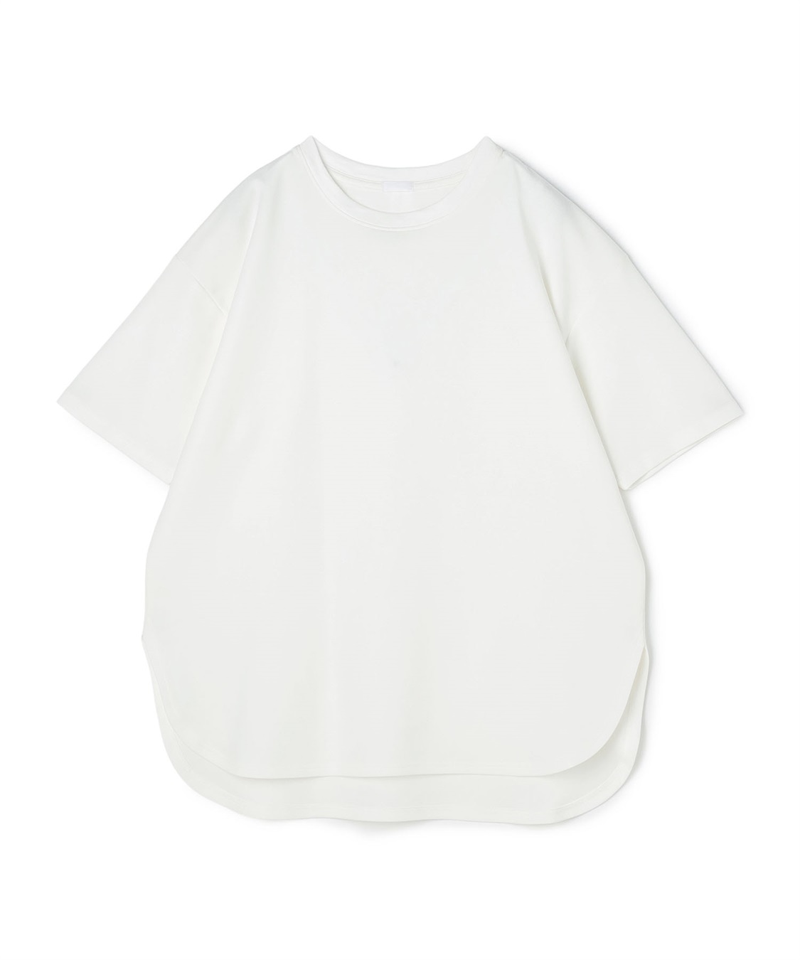 anyfee 【anyfee/大きいサイズ】着てサラなめらかポンチ素材裾ラウンドTシャツ《接触冷感・吸水速乾・UV対策》_variation_2