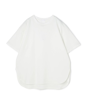 anyfee 【anyfee/大きいサイズ】着てサラなめらかポンチ素材裾ラウンドTシャツ《接触冷感・吸水速乾・UV対策》_variationthumb_2