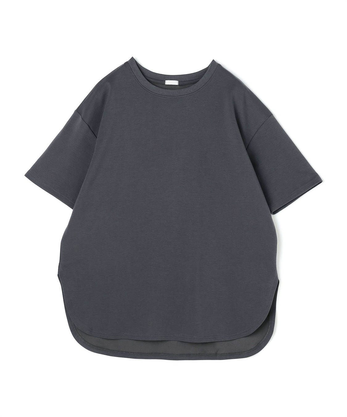 anyfee 【anyfee/大きいサイズ】着てサラなめらかポンチ素材裾ラウンドTシャツ《接触冷感・吸水速乾・UV対策》_variation_3