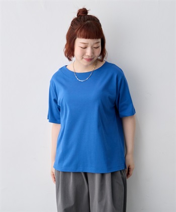 anyfee 【anyfee/大きいサイズ】着てサラ汗じみ防止ボートネックTシャツ《接触冷感・吸水速乾》（2026SS）_variationthumb_6