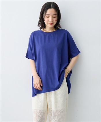 anyfee 【anyfee/大きいサイズ】着てサラバックタックフレアTシャツ/チュニック《接触冷感・UVカット》_variationthumb_4