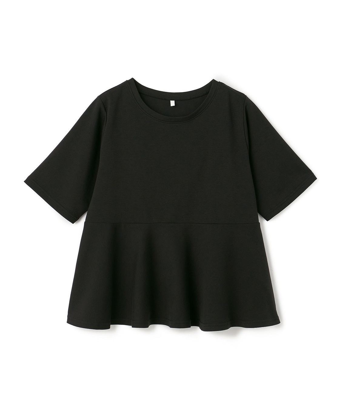 anyfee 【anyfee/大きいサイズ】着てサラなめらかポンチ素材ペプラムトップス/半袖Tシャツ《接触冷感・吸水速乾・UV対策》_variation_3