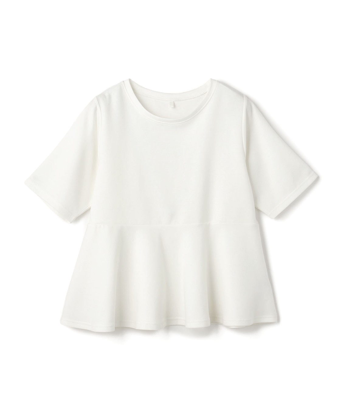 anyfee 【anyfee/大きいサイズ】着てサラなめらかポンチ素材ペプラムトップス/半袖Tシャツ《接触冷感・吸水速乾・UV対策》_variation_4