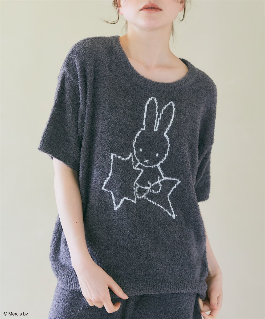 chara station 【miffy/ミッフィー】もちふわsleepソフトエアニット半袖トップスルームウェア◆別注◆上下別売り_variation_3