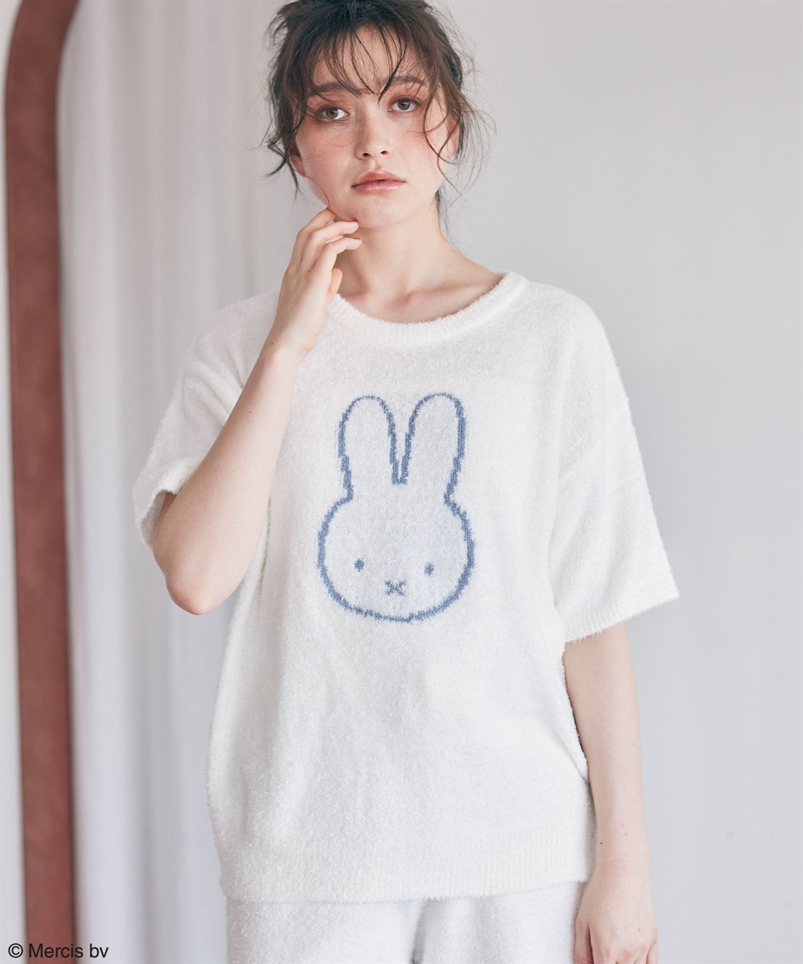 chara station 【miffy/ミッフィー】もちふわsleepソフトエアニット半袖トップスルームウェア◆別注◆上下別売り_variation_4
