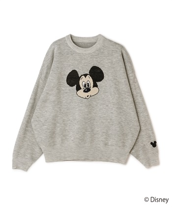 【Disney/ディズニー】Mickey Mouse/ミッキーマウス/ジャガードニットプルオーバー《新色追加》(杢グレー-M)