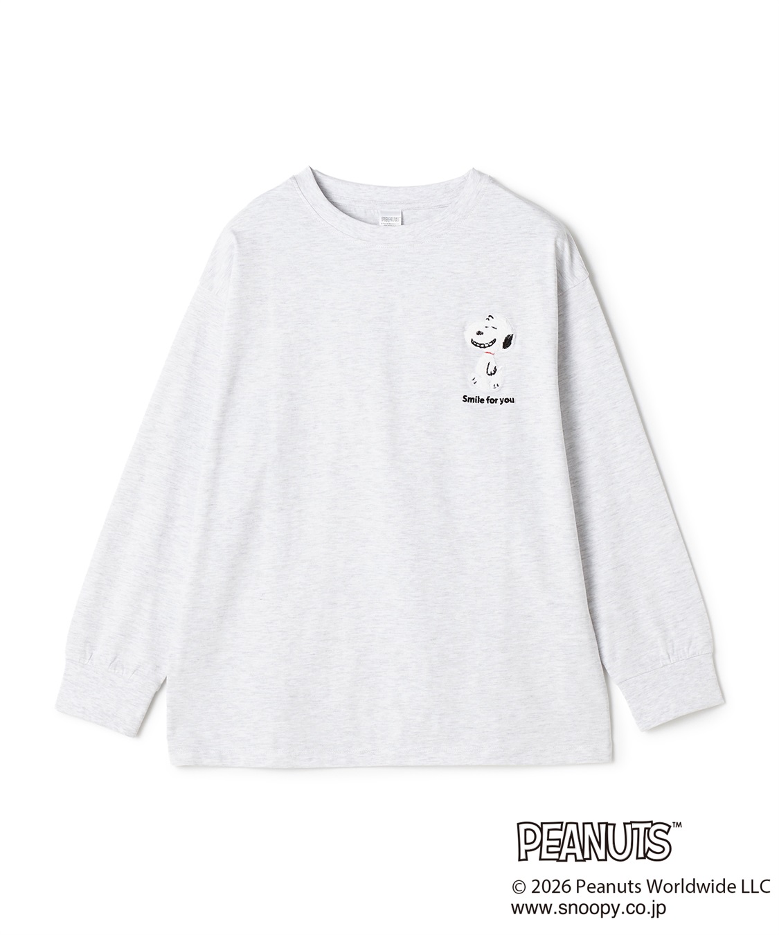 chara station 【PEANUTS/ピーナッツ】スヌーピー/SNOOPY サガラ刺繍ロンT◆別注◆_variation_1