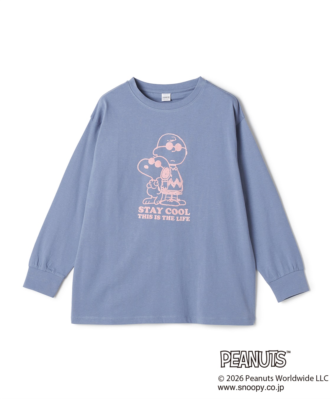 chara station 【PEANUTS/ピーナッツ】SNOOPY/スヌーピー＆ウッドストックフロッキープリントロンT◆別注◆_variation_4