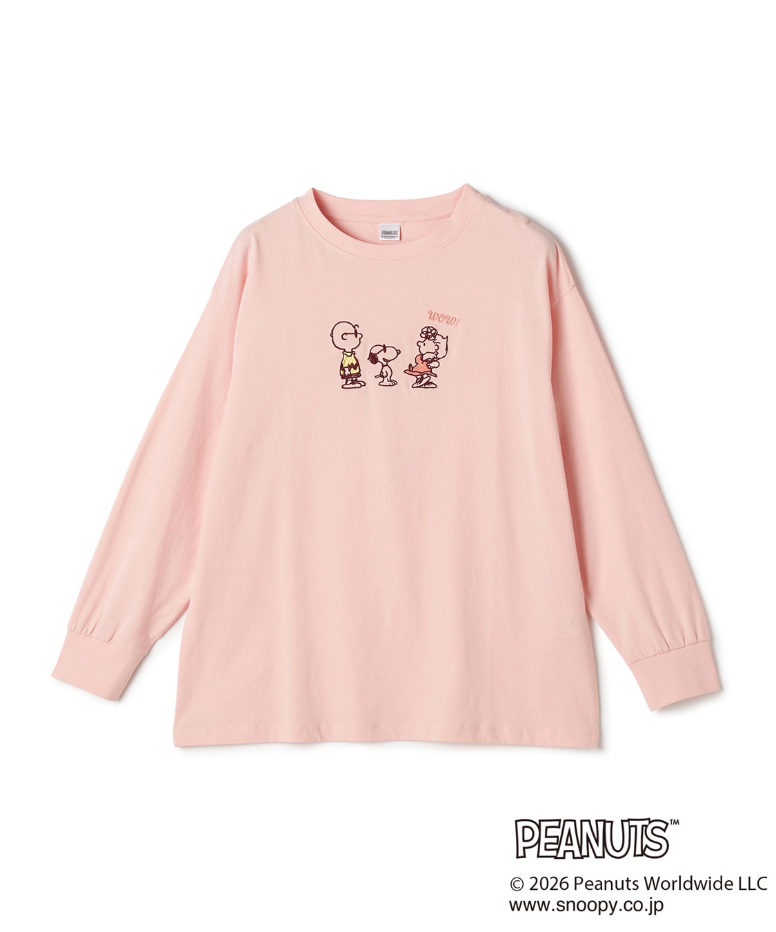 chara station 【PEANUTS/ピーナッツ】SNOOPY/スヌーピーフロント刺繍デザインロンT◆別注◆_variation_4