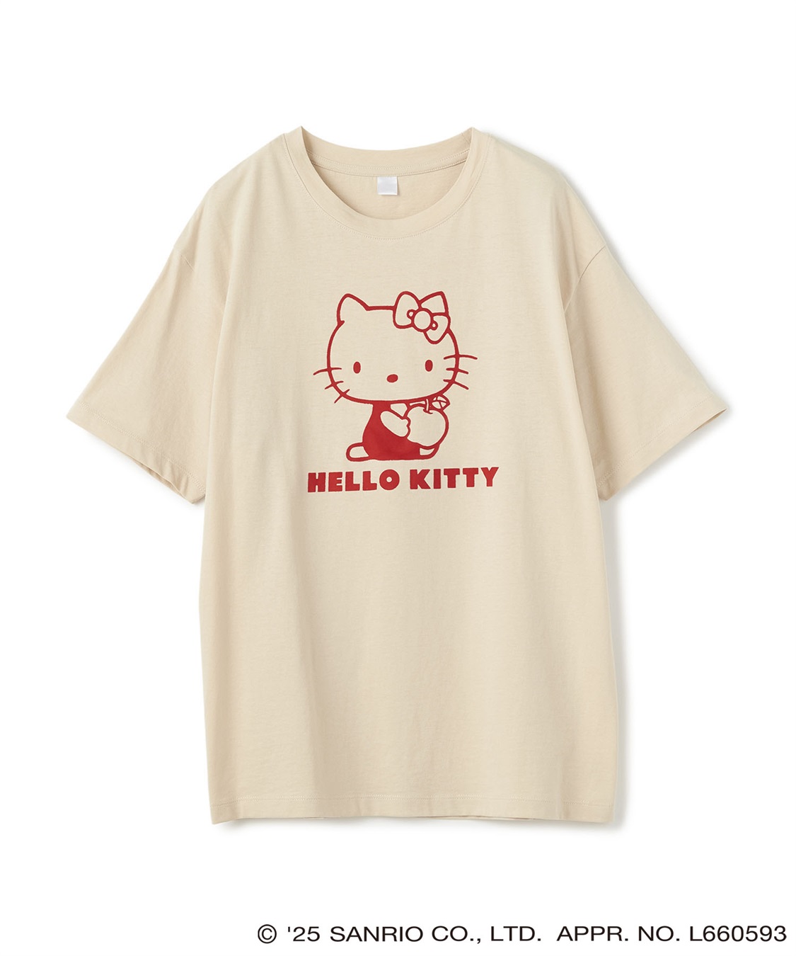 chara station 【sanrio characters】HELLO KITTY/ハローキティ フロッキープリント半袖Ｔシャツ《サンリオキャラクターズ》_variation_1