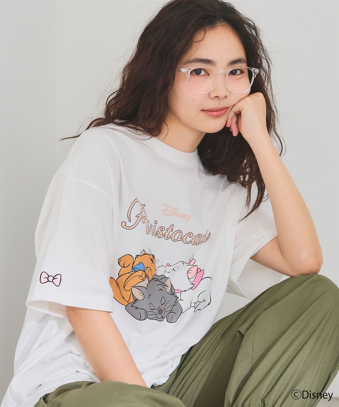 Life Style by cross marche 【Disney/ディズニー】おしゃれキャット・マリー＆ベルリオーズ＆トゥルーズ・プリント半袖Tシャツ（The Aristocats）_main