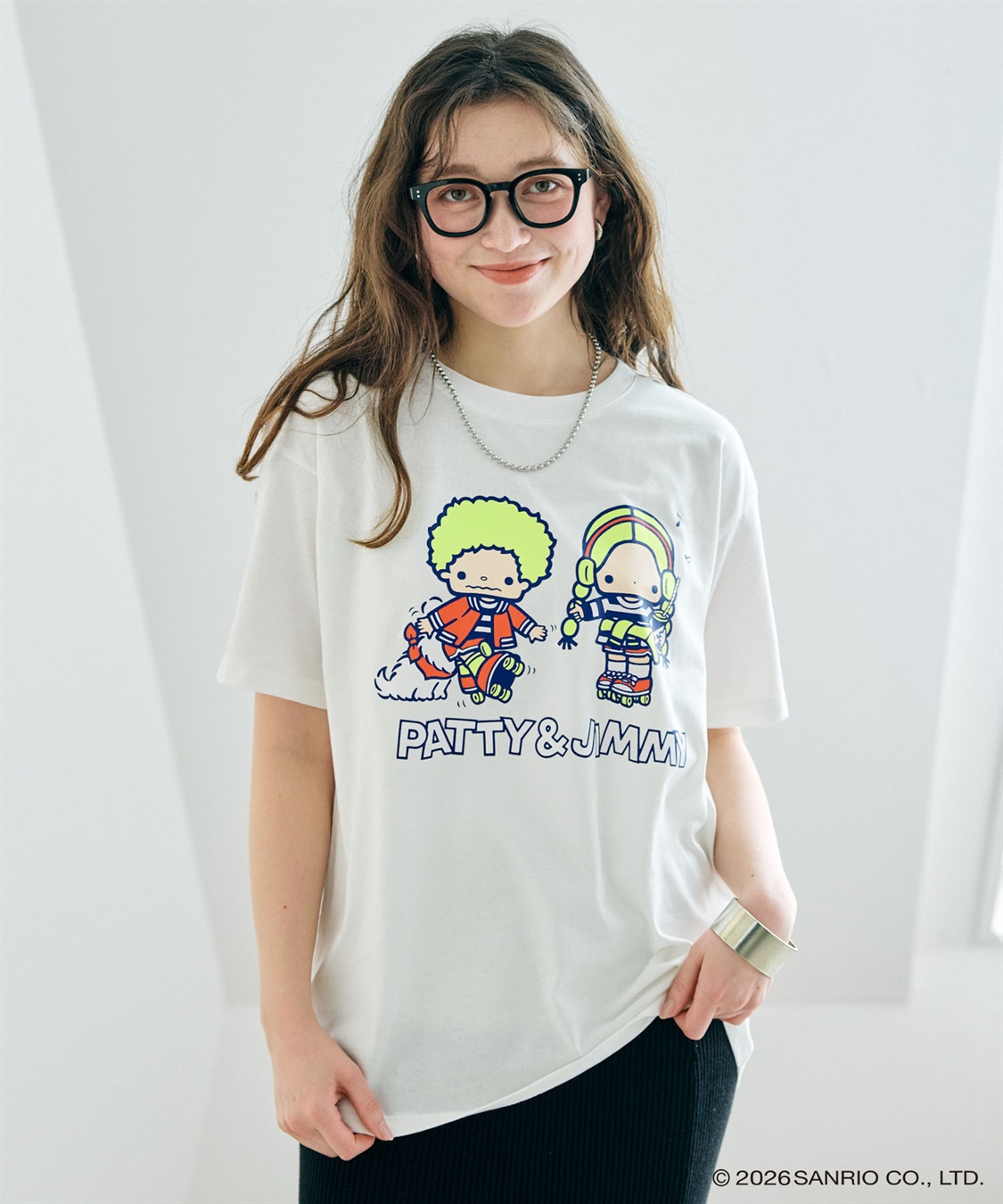 chara station 【sanrio characters】パティ＆ジミープリント半袖Tシャツ《サンリオキャラクターズ》_variation_1