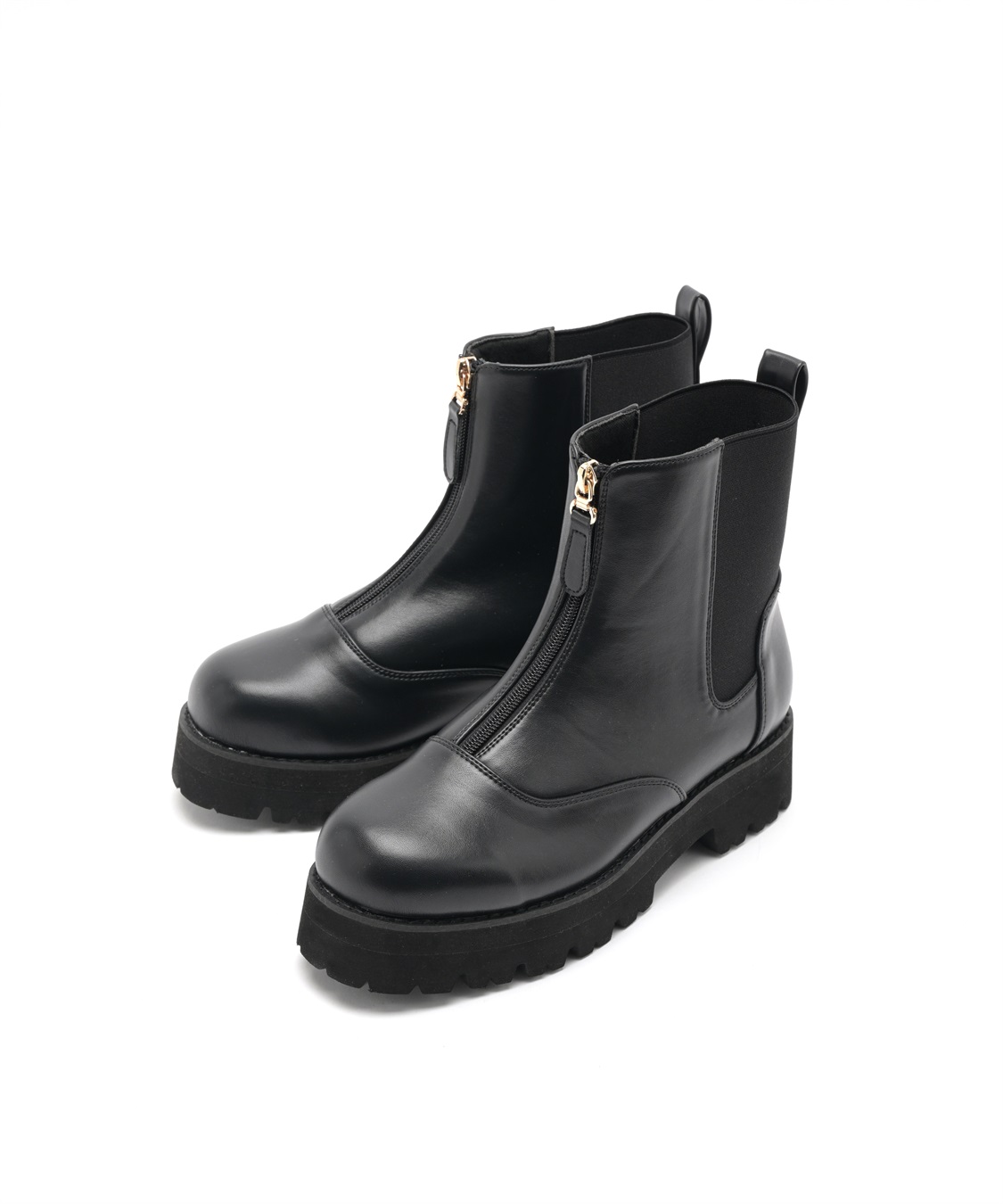 anyfee 【anyfee/プラスサイズ】厚底センタージップブーツ（4E・甲高・幅広）《la farfa SHOES/ラファーファシューズ》_variation_2