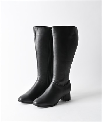 anyfee 【anyfee/プラスサイズ】5.5cmヒールロングブーツ（4E・甲高・幅広）《la farfa SHOES/ラファーファシューズ》_variationthumb_1