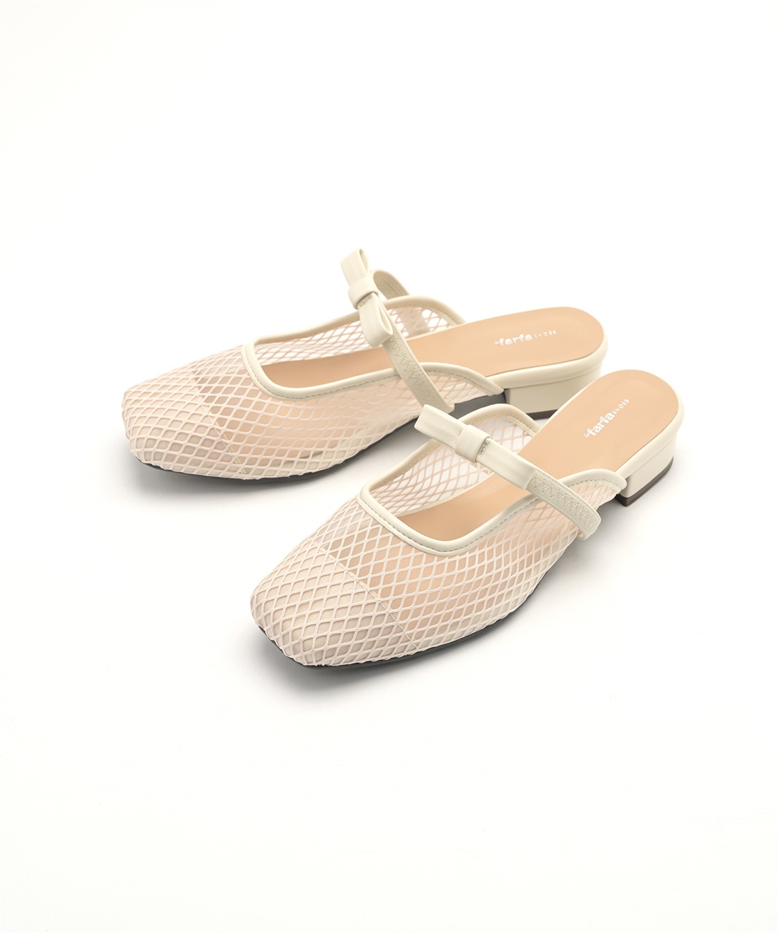 anyfee 【anyfee/プラスサイズ】チュールミュール/サンダル（4E・甲高・幅広）《la farfa SHOES/ラファーファシューズ》_variation_1
