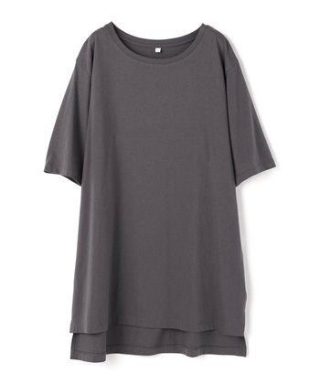 anyfee 【anyfee/プラスサイズ】USAコットンオーバーサイズベーシック半袖Tシャツ・接触冷感_variationthumb_3