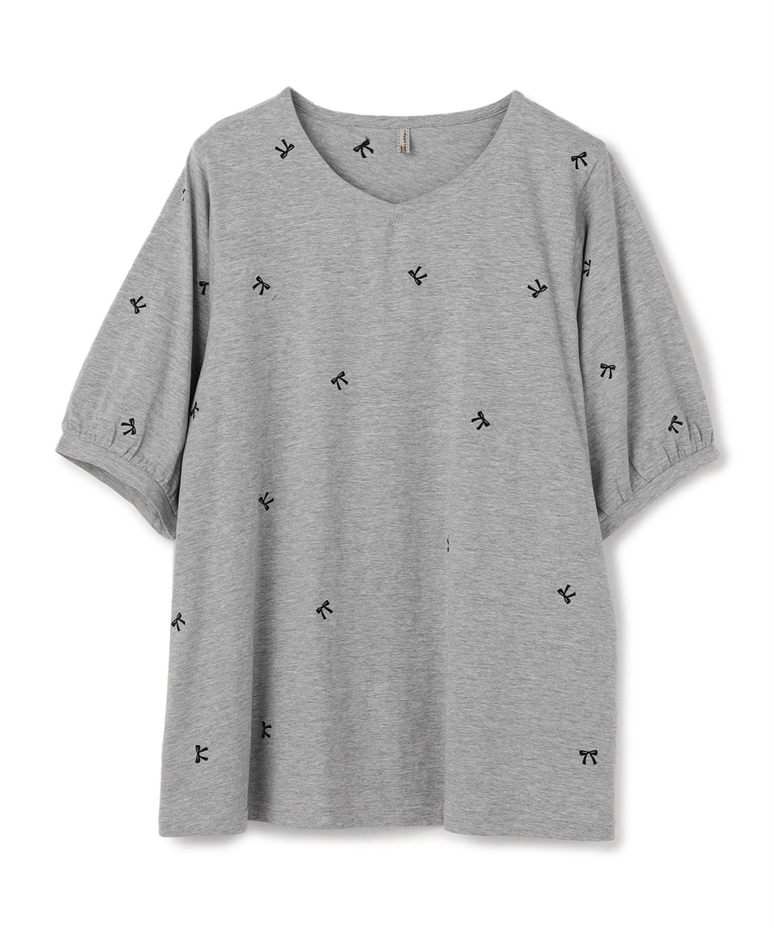 anyfee 【anyfee/プラスサイズ】リボン刺繍Tシャツ_variation_3
