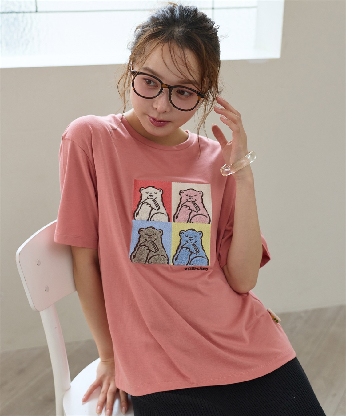 LAFUKU 【サンドイッチハウスメルヘン】サガラ刺繍アートメルるん♪半袖Tシャツ_variation_2