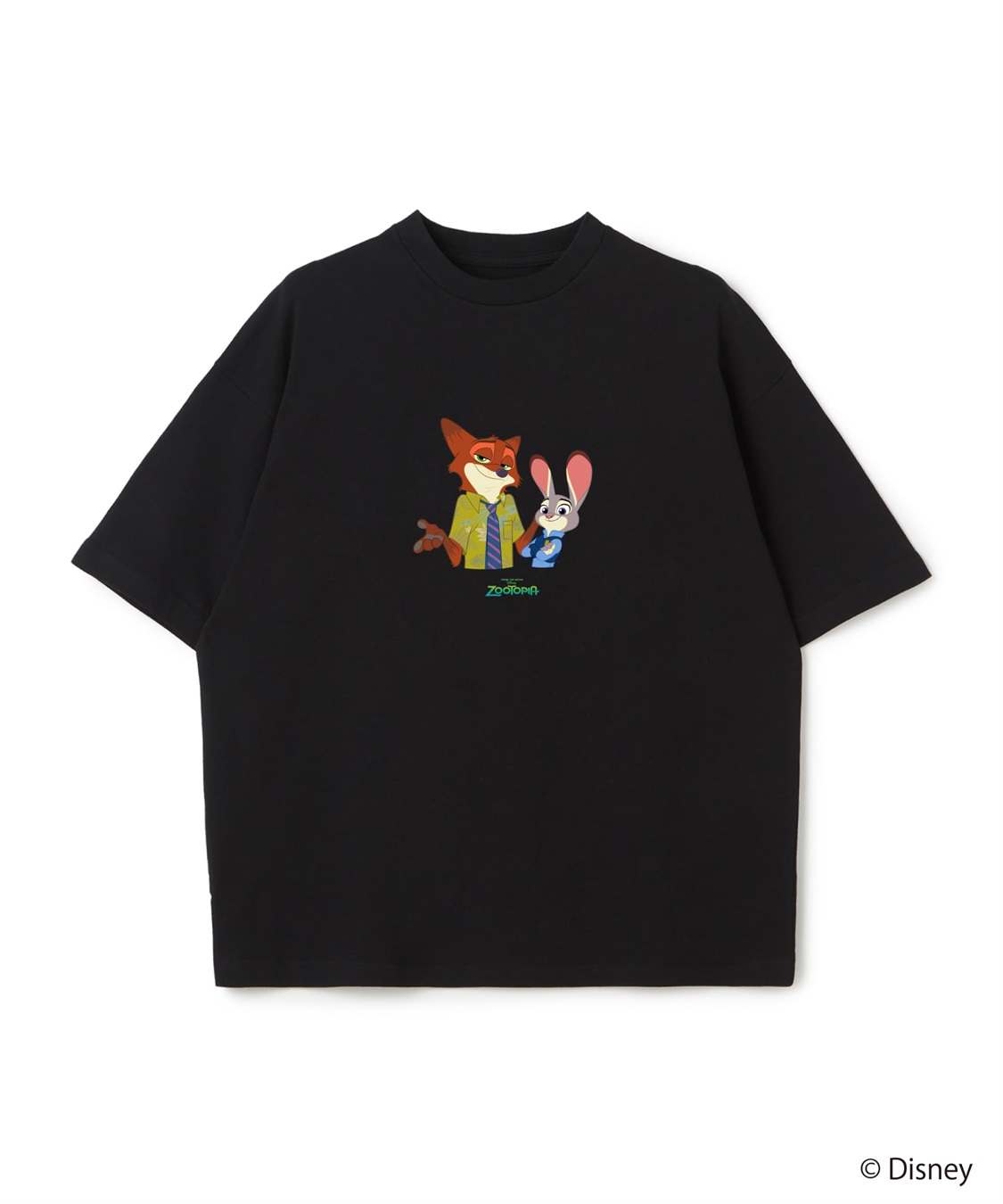 LAFUKU 【Zootopia/ズートピア】キャラクタープリント半袖クルーネックTシャツ / Over Harf Sleeve T-shirt《UNISEX》_main