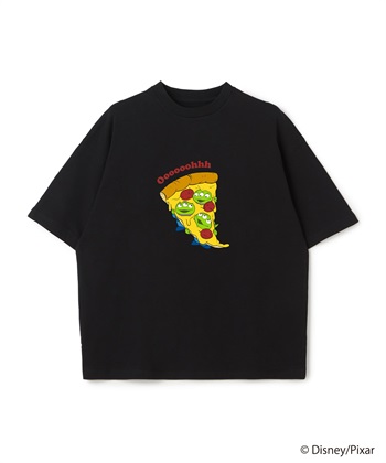 【TOY STORY/トイ・ストーリー】エイリアン/リトル・グリーン・メン/半袖Tシャツ / Over Harf Sleeve T-shirt《UNISEX》(ブラック-M)