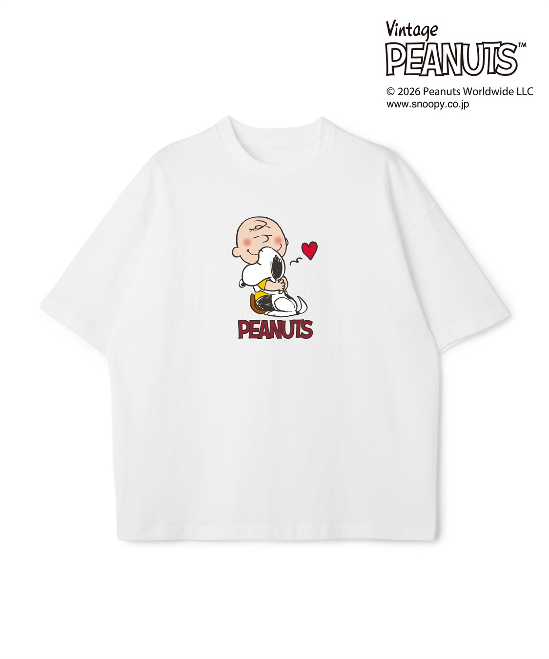 LAFUKU 【PEANUTS/ピーナッツ】SNOOPY/スヌーピープリント半袖Tシャツ / Over Harf Sleeve T-shirt《UNISEX》_main