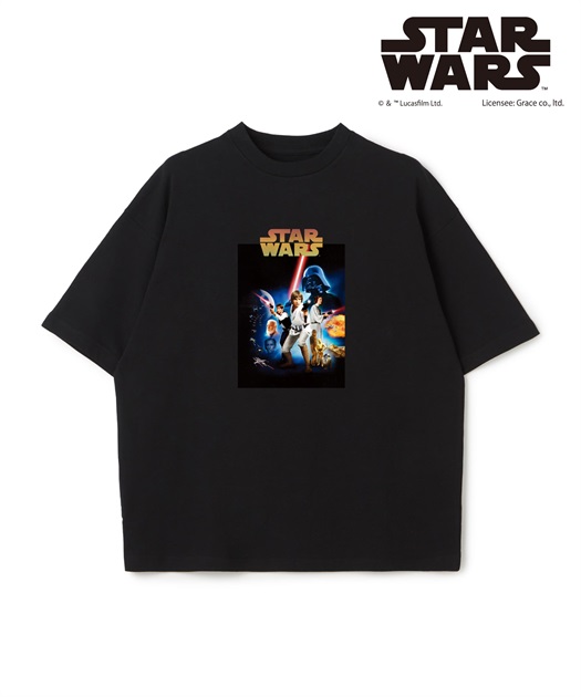 LAFUKU 【STAR WARS/スターウォーズ】カスレ加工ヴィンテージライクプリントTシャツ / Over Harf Sleeve T-shirt《UNISEX》（2026SS）