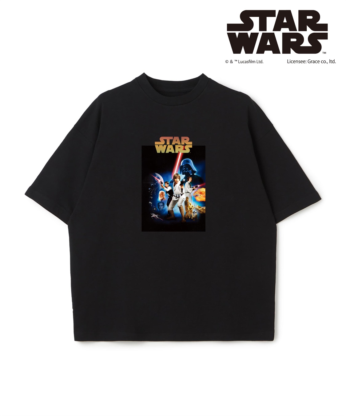 LAFUKU 【STAR WARS/スターウォーズ】カスレ加工ヴィンテージライクプリントTシャツ / Over Harf Sleeve T-shirt《UNISEX》（2026SS）_variation_2