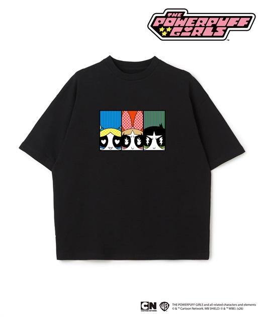 LAFUKU 【The Powerpuff Girls/パワーパフ_ガールズ 】オーバーサイズ半袖プリントTシャツ/ Over Harf Sleeve T-shirt《UNISEX》