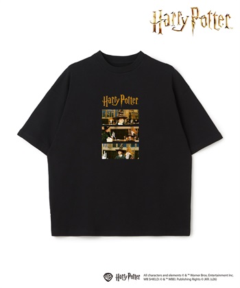 【Harry Potter】別注 / ハリー・ポッターフォトTシャツ / Over Harf Sleeve T-shirt《UNISEX》(ブラック-M)
