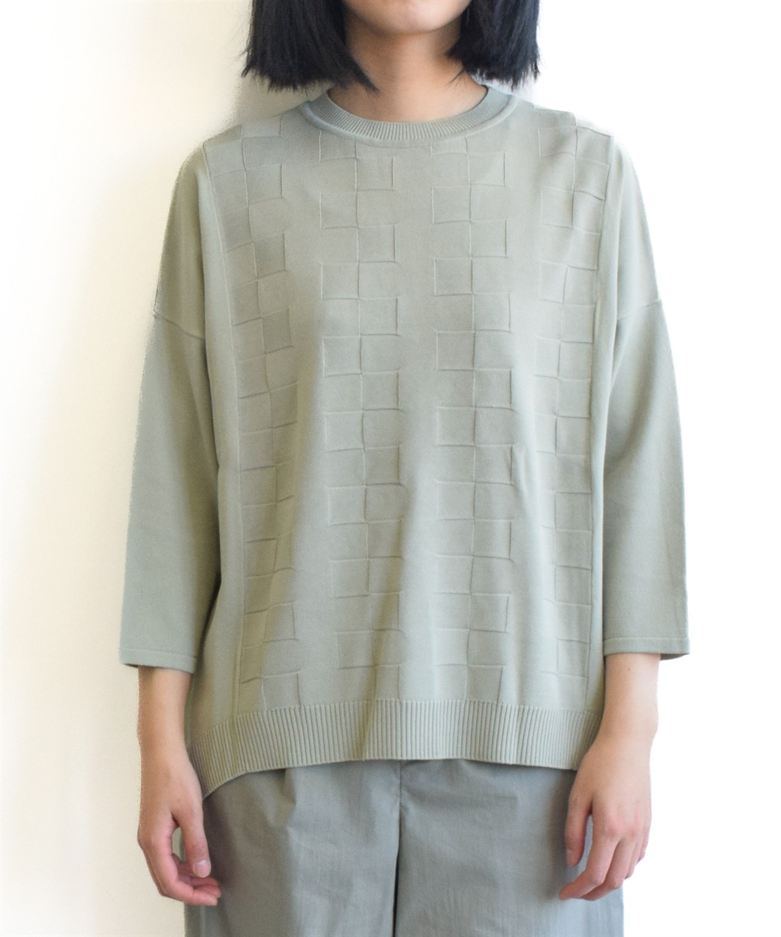 ATSURO TAYAMA ブロック柄プルオーバーニット_main