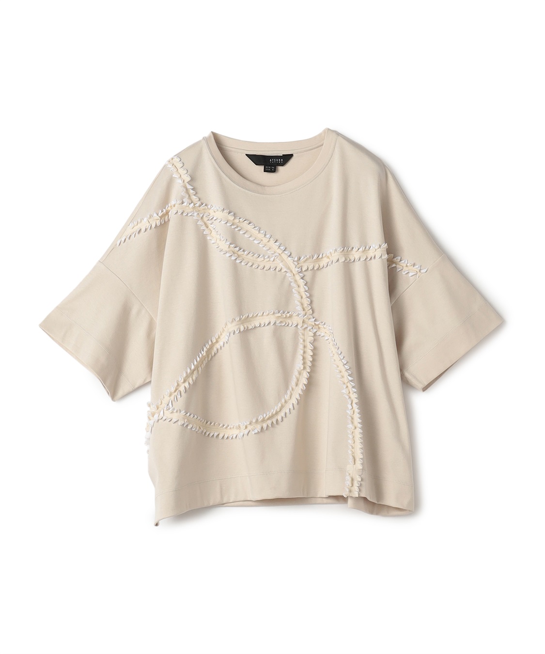 ATSURO TAYAMA カーブモチーフライン入りTシャツ_main